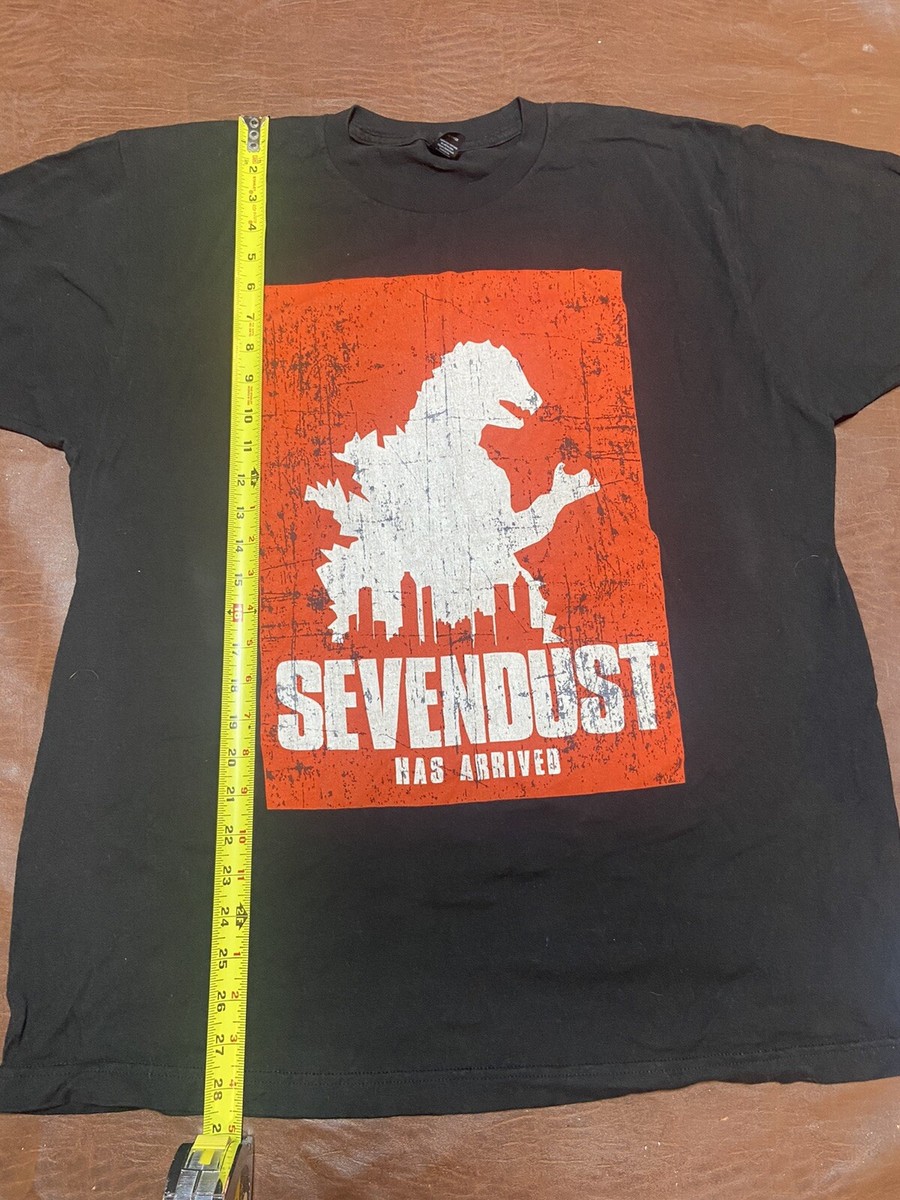 Sevendust Has Arrived T Shirt Dinosaur Godzilla Lajon Sevendust Has Arrived T Shirt Dinosaur Godzilla Lajon