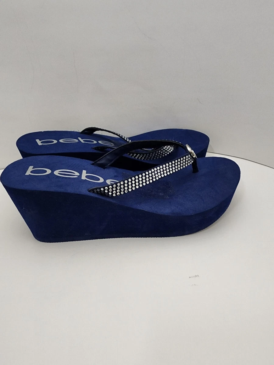 Bebe platform sales flip flops