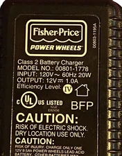 Power Wheels 12V Battery Charger for 00801-0638