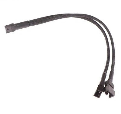 PWM Y Kabel 26cm 4 PIN Adapter Lüfter Verteiler Splitter 1x Buchse 2x Stecker