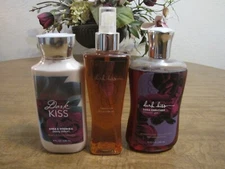 BATH & BODY WORKS DARK KISS LOTION, MIST & SHOWER GEL LOT OF 3 SEE PICTURES