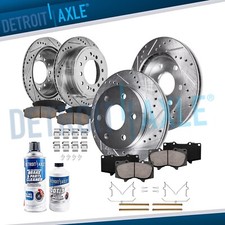 10pc Front Rear Drilled Rotors Ceramic Brake Pads for 2001 - 2007 Toyota Sequoia