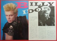 BILLY IDOL 1984 CLIPPING JAPAN MAGAZINE VR 4A 3PAGE
