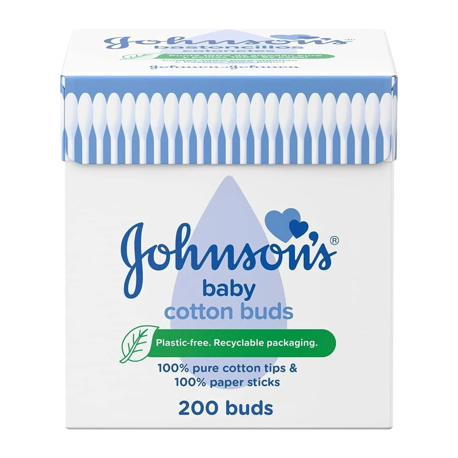 Product Image for Johnson's Baby Cotton Buds, Pack of 200, Baby Soft Cotton Buds, Pure Cotton Bud