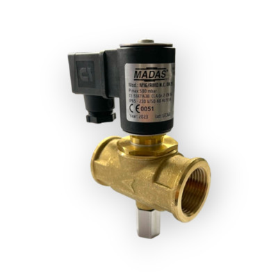 MADAS M16/RMO SOLENOID VALVE GAS MANUAL RESET Ø 1'' NORM CLOSED