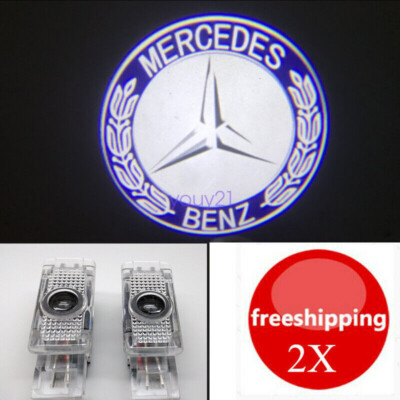 2X Ghost LED Door Step Courtesy Laser HD Light for Mercedes-Benz C W203 SLK SLR