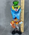 Vintage Murano Style Hand Blown Art Glass Clown Sculpture Figurine 12”