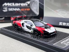  LCD 1:64 Red White Senna GTR McLaren #12 Sports Model Diecast Metal Car 