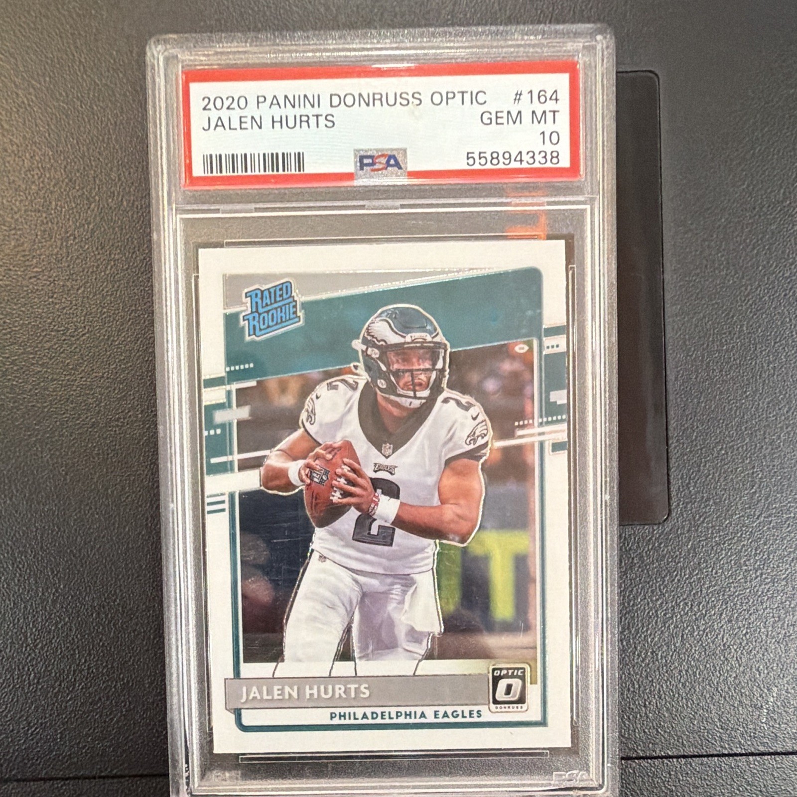 Panini 2020 Donruss Optic Jalen Hurts Eagles Rated Rookie #164 PSA 10 RC