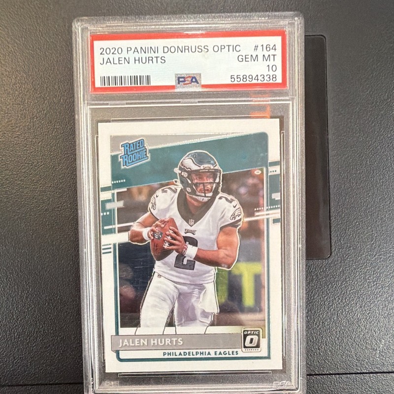 Panini 2020 Donruss Optic Jalen Hurts Eagles Rated Rookie #164 PSA 10 RC