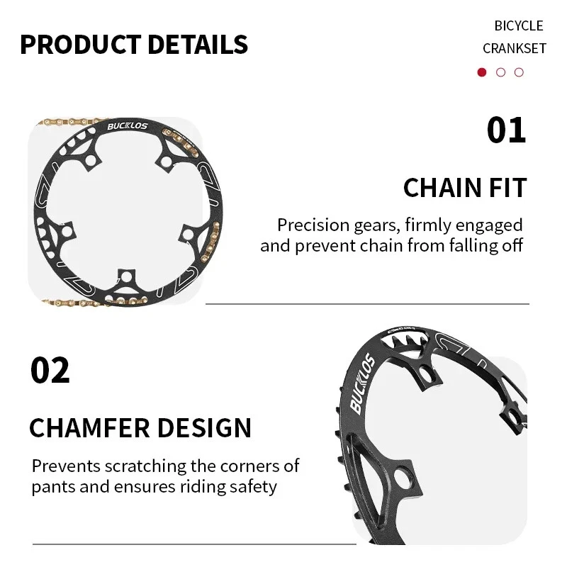 Plato 130 BCD 45T 47T 53T 56T 58T 5 pernos plegable bicicleta manivela rueda dentada pieza Foto 3 de 4
