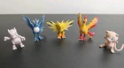 Pokemon Mini Figures Lot - Articuno, Zapdos, Moltres, Mewtwo, Mew - Vintage Tomy
