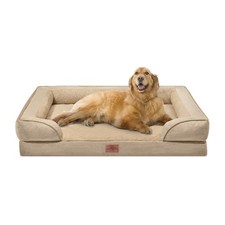 Orthopedic Bolstered Dog Bed 42x30 XL Waterproof Egg Crate Foam Washable Cover