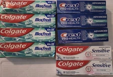 Colgate Max Fresh Whitening Toothpaste & Crest & Colagte Whitening 9pcs NEW
