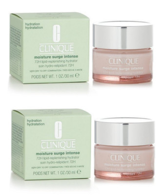 2 x Clinique Moisture Surge Intense 72H Lipid-Replenishing Hydrator 1oz/30ml NIB