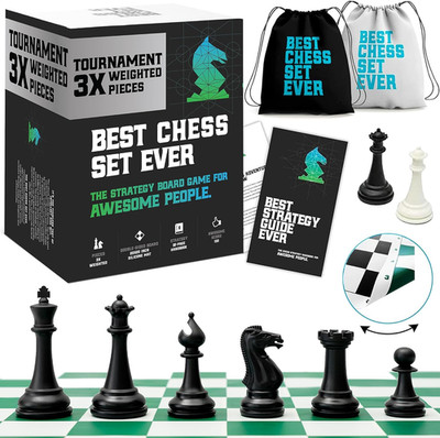 Best Chess Set Ever 3X Weighted Tournament Silicone Modern Chess Set