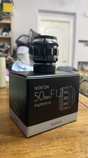 Voigtlander 50mm F1.2 NOKTON Aspherical Lens for Leica (M) Made In Japan W/Box