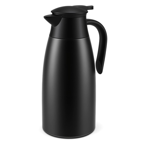 Thermoskanne Kaffeekanne Edelstahl Isolierkanne Vakuumisolierung 24H 2L-image