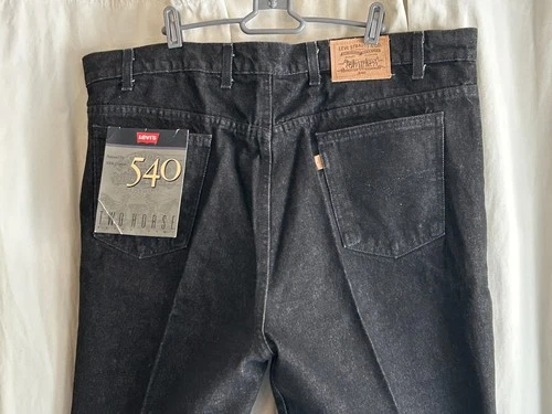Vintage 90s Levi's 540 Orange Tab Jeans Black 44x30 NWT Made in USA Relaxed
