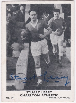 A&BC Kaugummi Karte - Stuart Leary, Charlton Athletic (Fußballer Ausgabe 1961/62)