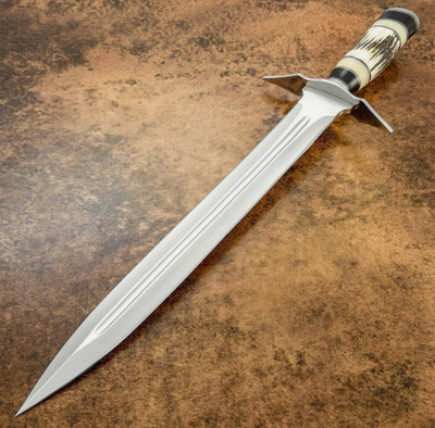 Custom Handmade Stainless Steel Sword with Leather Sheath| Elite Collector Blade