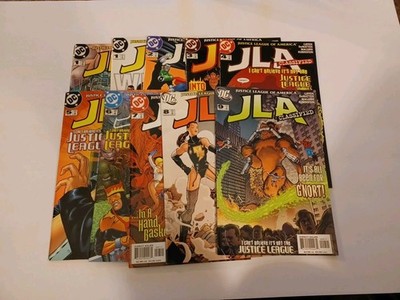 Lot Of 10 JLA #1 - #9 w/ #1 Variant Cover Comic Books Justice League America