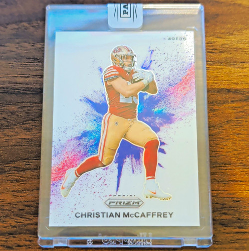 Christian McCaffrey #CB-14 2023 Panini Prizm Color Blast card