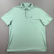Vineyard Vines Edgartown Polo Shirt Mens Large Green Pima Cotton Golf Summer