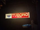 Vintage TUBORG BEER BAR ADVERTISING LIGHT UP SIGN Carlton Brewing Waltham Mass