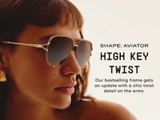 quay aviator high key twist 78612 sunglasses 60-14-145 NWT pouch cloth