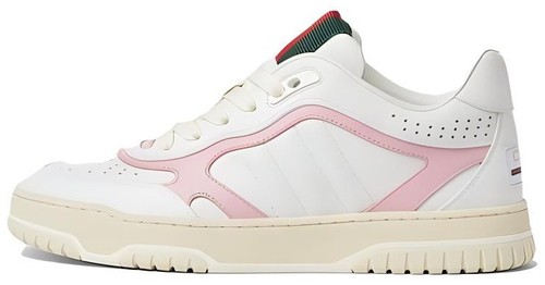 GUCCI Women's G74 Pink GG Web Leather Sneaker Shoe 858532 Sz 39