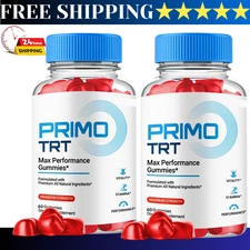 Primo TRT Men's Gummies Advanced Pro Formula Chewable Supplement 60 Gummies-2pc