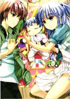 Kanade Tachibana and Yuzuru Otonashi Angel Beats Anime Postcard Unposted