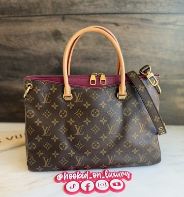 #ad #ad Authentic Louis Vuitton Pallas MM Aurore Purple 2 Way Wear Monogram Shoulder Bag $1399.00
