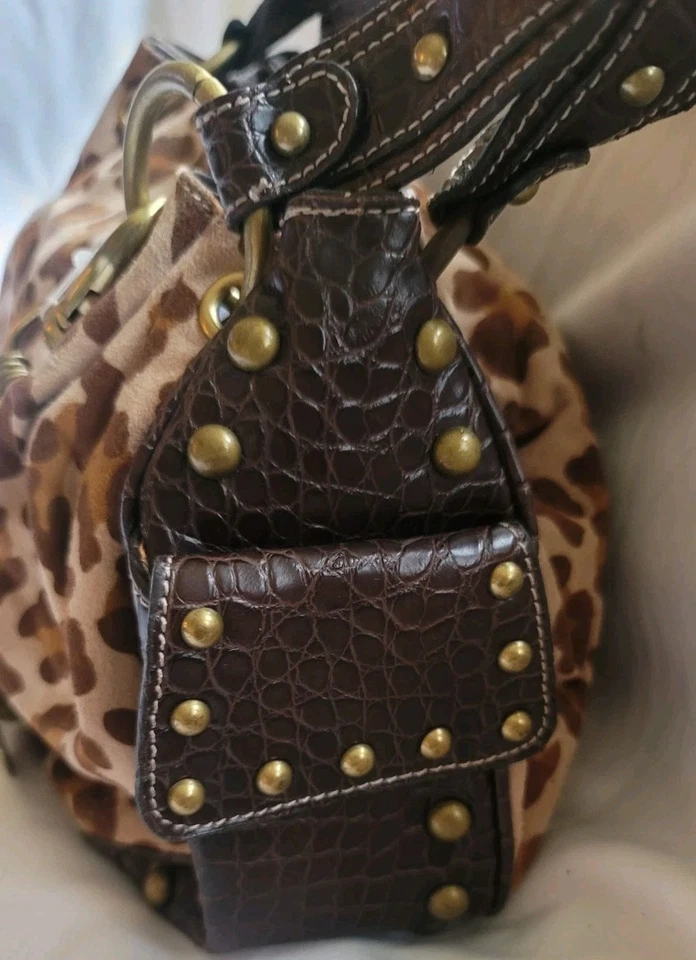 Nuevo sin etiquetas Bolso de Mano Kathy Van Zeeland Leopardo con Llavero 0000000741 Foto 3 de 4