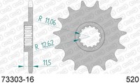 KTM SMC 660 Supermoto 660 Afam 73303-16 Ritzel 520 Teilung 2003 2004