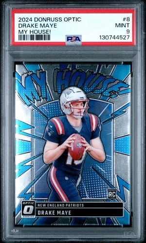 2024 PANINI DONRUSS OPTIC MY HOUSE! #8 DRAKE MAYE ROOKIE RC PSA 9