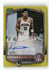 2025-26 Bowman #CPA-KP Koa Peat Chrome Prospect Autograph Yellow Refractor /75