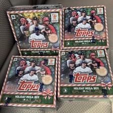 Lot Of Four (4) 2025 Topps Holiday Baseball MLB Mega Box New Factory Sealed