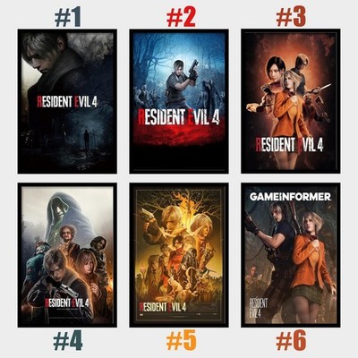 Resident Evil 4 Poster Leon Kennedy Waterproof Game Wall Art Decor Noframe