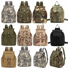 Men Women Military Tactical Canvas Bag Travel Sports Rucksack Hiking Backpack US