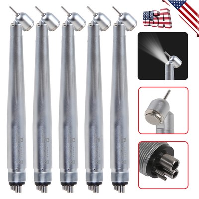 5* LED E-generator Dental 45 Degree Surgical Standard Handpiece 4Hole Turbine US