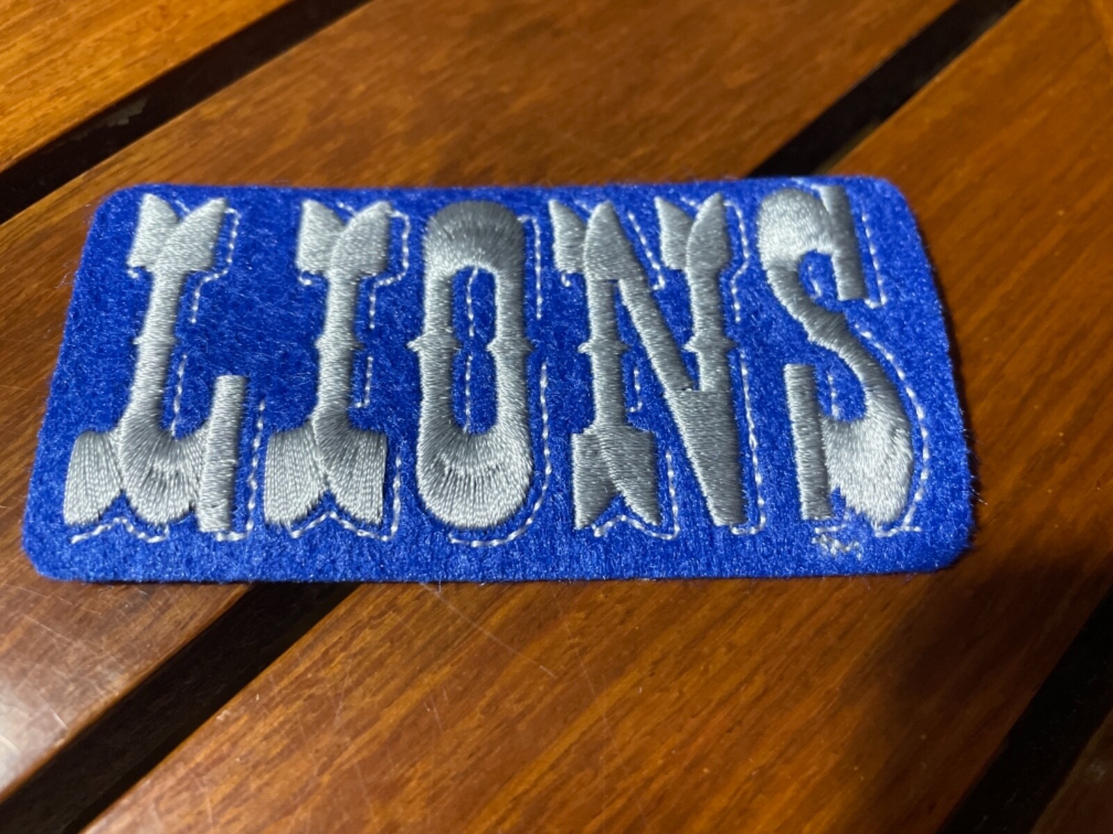 *DETROIT LIONS IRON ON PATCH 3 1/2