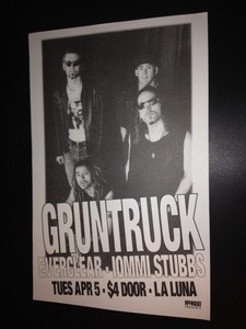 gruntruck temprano everclear piel yard acusado metal punk flyer flyer concierto