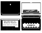 Carbon Skin Sticker Cover for 2021 Alienware M15 R4 Cherry Mechanical Keyboard