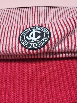 Juicy Couture Scarf Beanie Hat Set Red Stripe One Size | eBay display picture 1