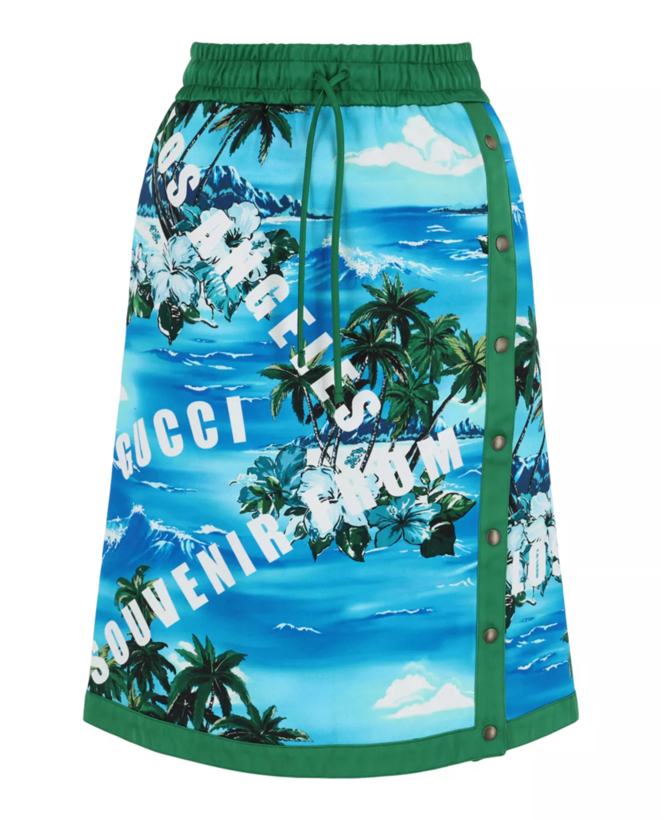 Jupe femme Gucci imprimée hawaïenne longueur genou