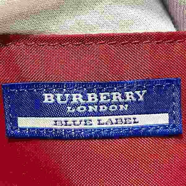 BURBERRY Blue Label Nova Check Hand Bag color Beige Red fashion