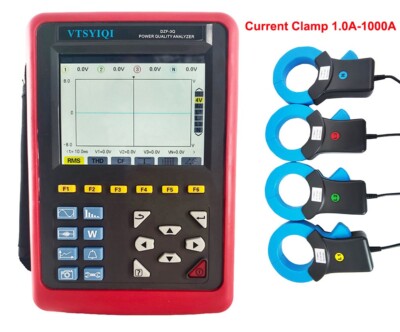 Power Quality Recorder Analyzer with Current Clamp 1.0A~1000A CT Size Ф68mm
