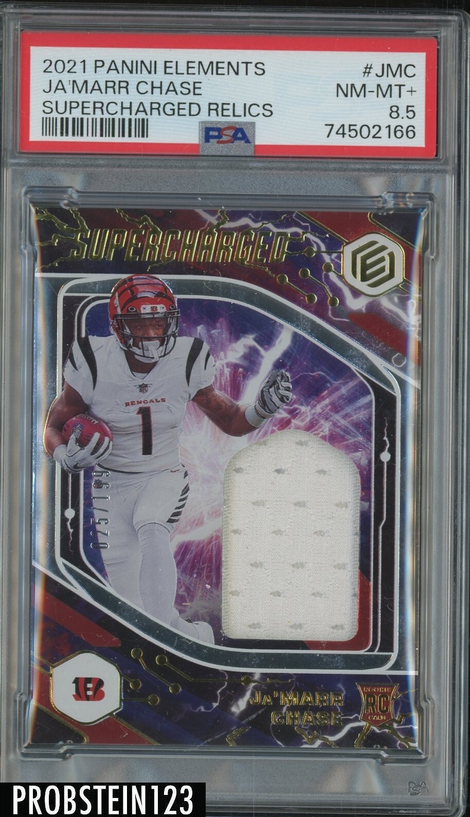 JaMarr Chase Panini Elements Supercharged Relics #JMC Base
